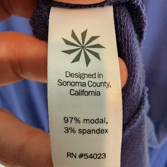 Athleta Criss Cross Sweatshirt Lightweight Cozy Layer Sweatshirt Marl Grey Blue - Picture 5 of 10